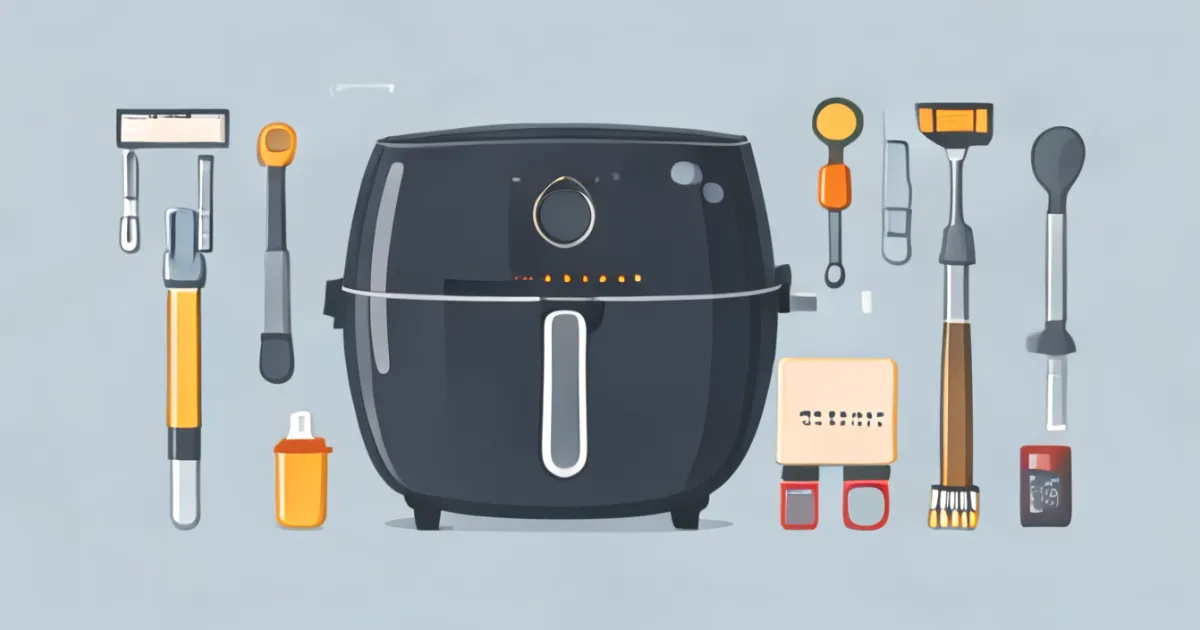 Air fryer maintenance tools and parts