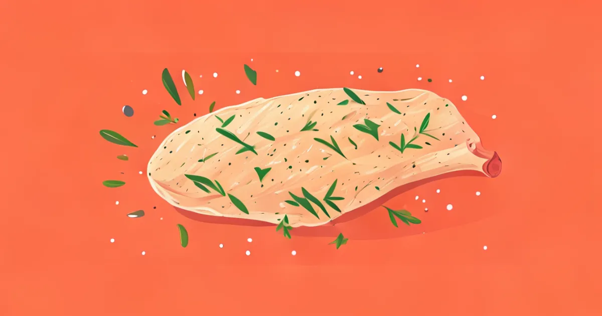 Perfectly cooked air fryer chicken breast with herbs