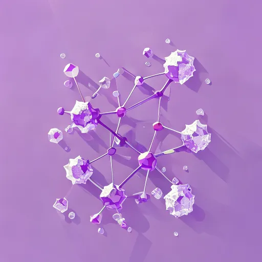 Allulose molecular structure and crystalline form visualization Allulose molecular structure and crystalline form visualization