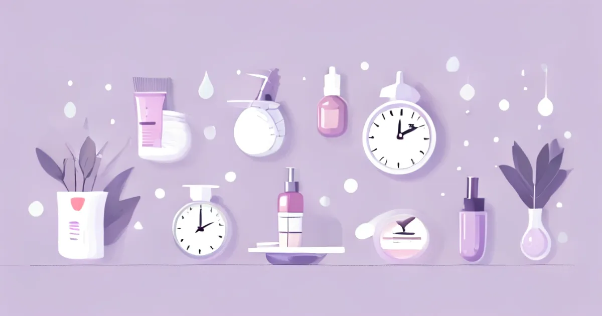 Skincare routine application guide visualization