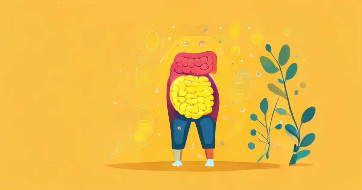 Bloating relief digestive health visualization