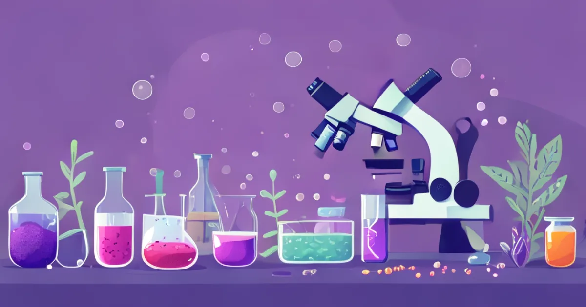 Probiotic science research laboratory visualization