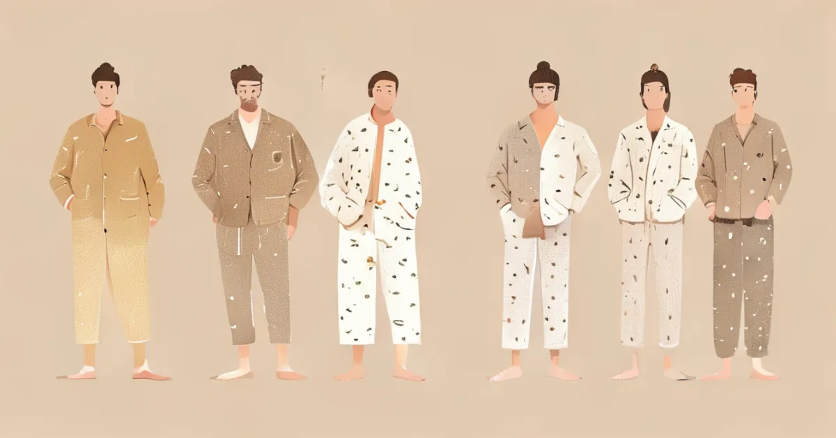 Adult bamboo pajama styles and sizing options