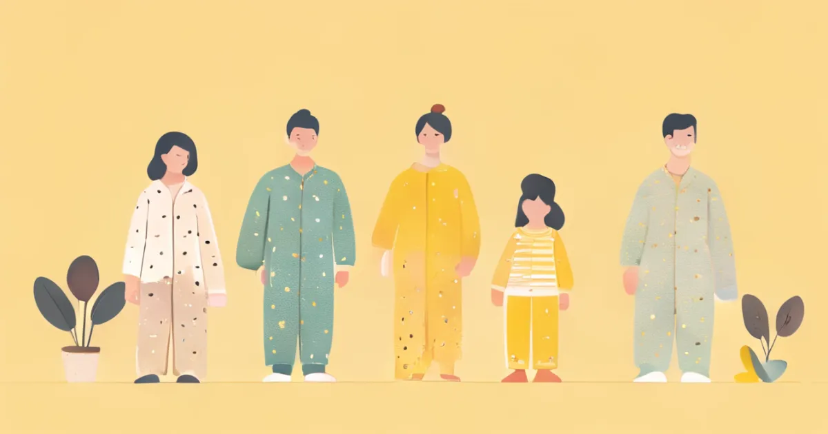 Family matching bamboo pajamas for all ages