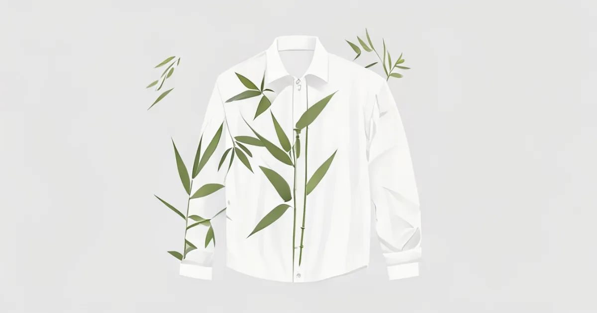 Classic White Bamboo Shirt Design Classic White Bamboo Shirt Design