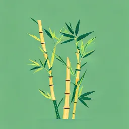 Sustainable bamboo growth illustration