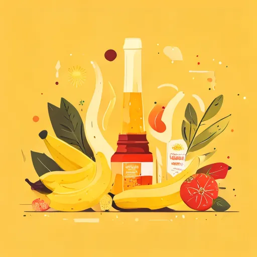 Banana ketchup bottles and ingredients overview