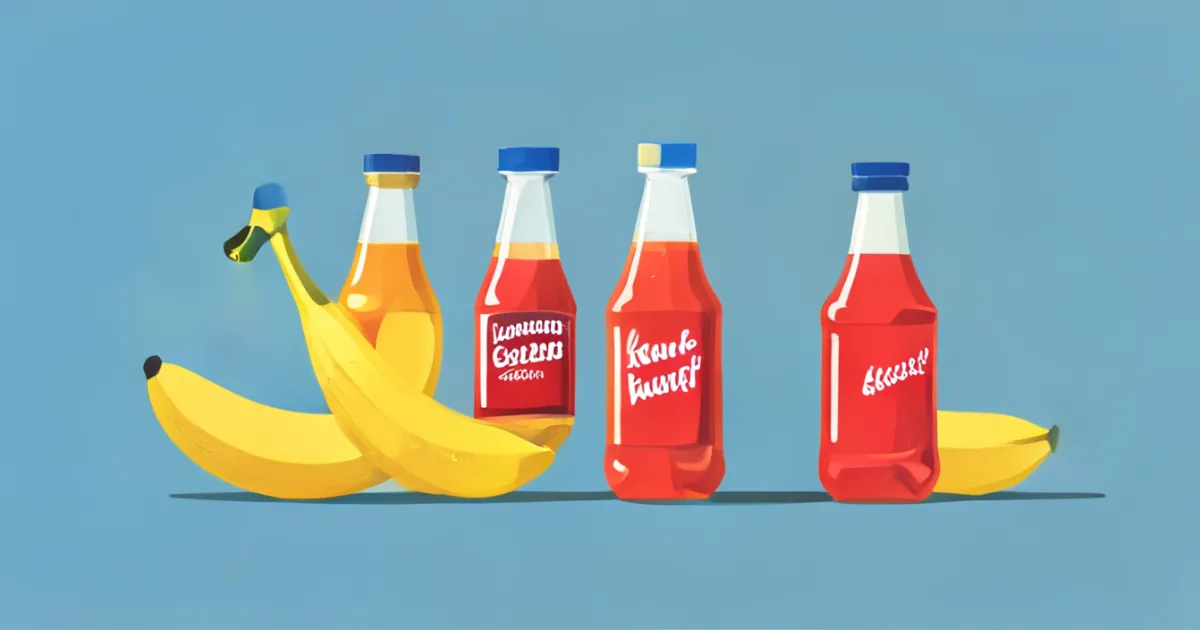 Various banana ketchup brands and bottles