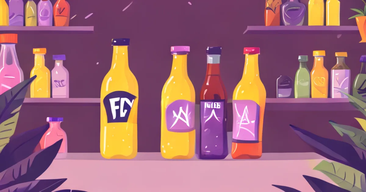 UFC banana ketchup bottles in retail setting