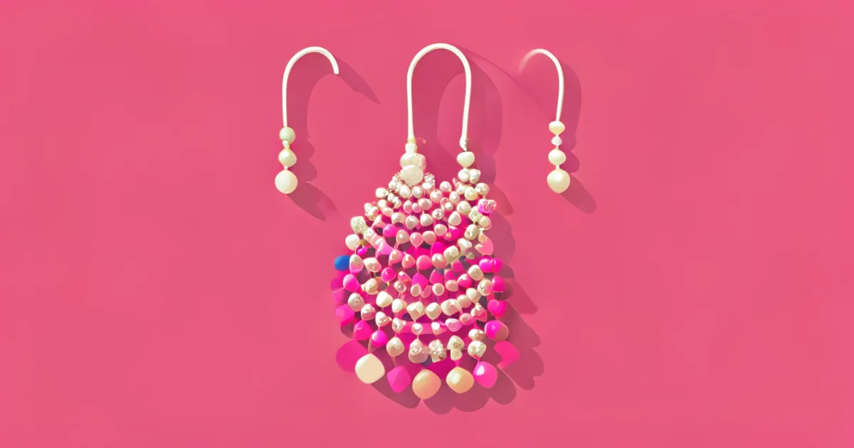 Large statement beaded earrings