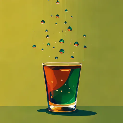 Bitters droplets illustration