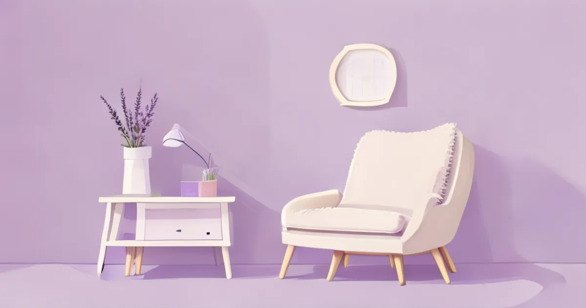 Boucle chair in bedroom reading corner