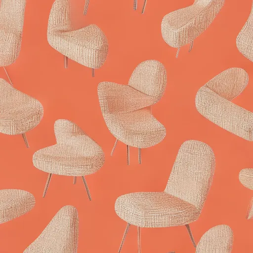 Boucle fabric texture and chair designs