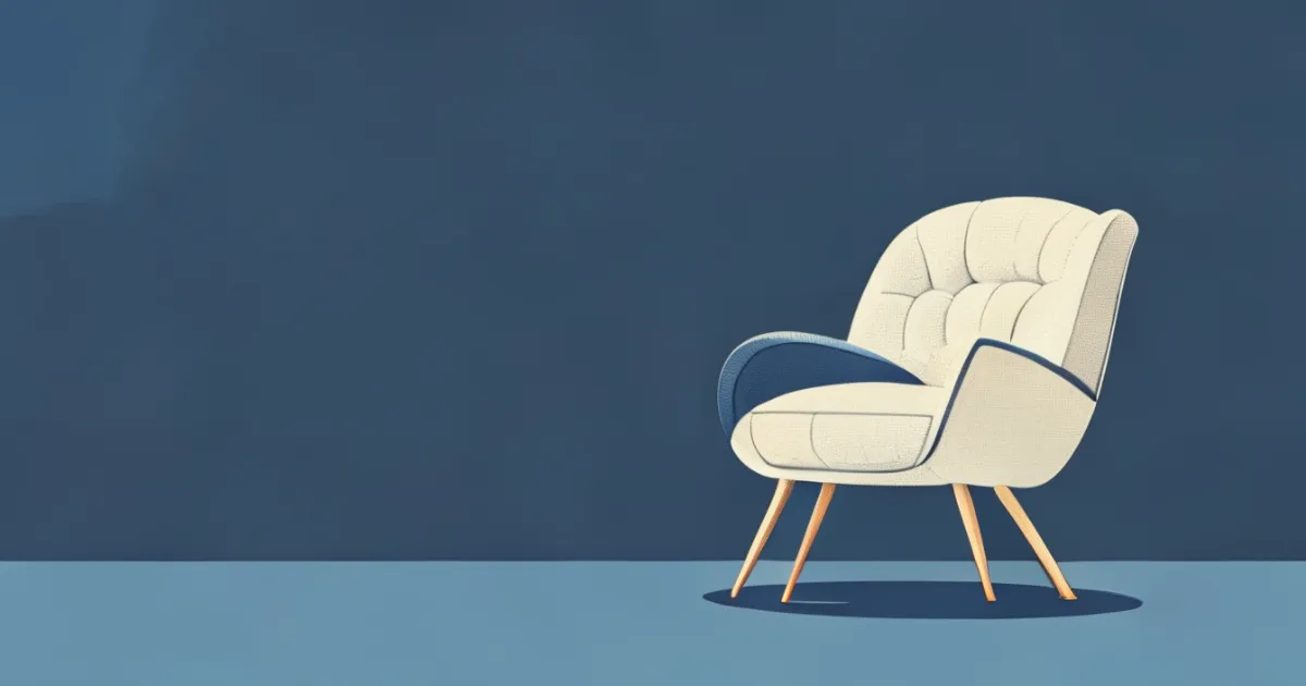 Modern boucle accent chair design
