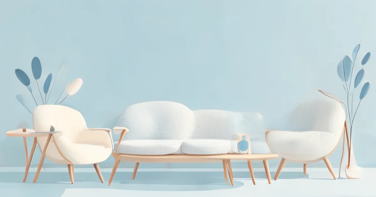 Scandinavian boucle seating design