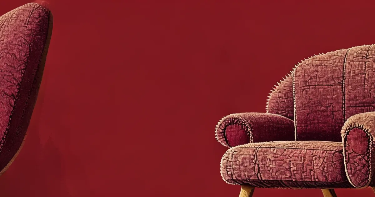 Textured boucle occasional chair fabric detail