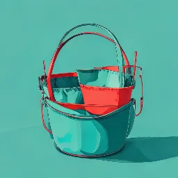 Bucket bag storage capacity illustration