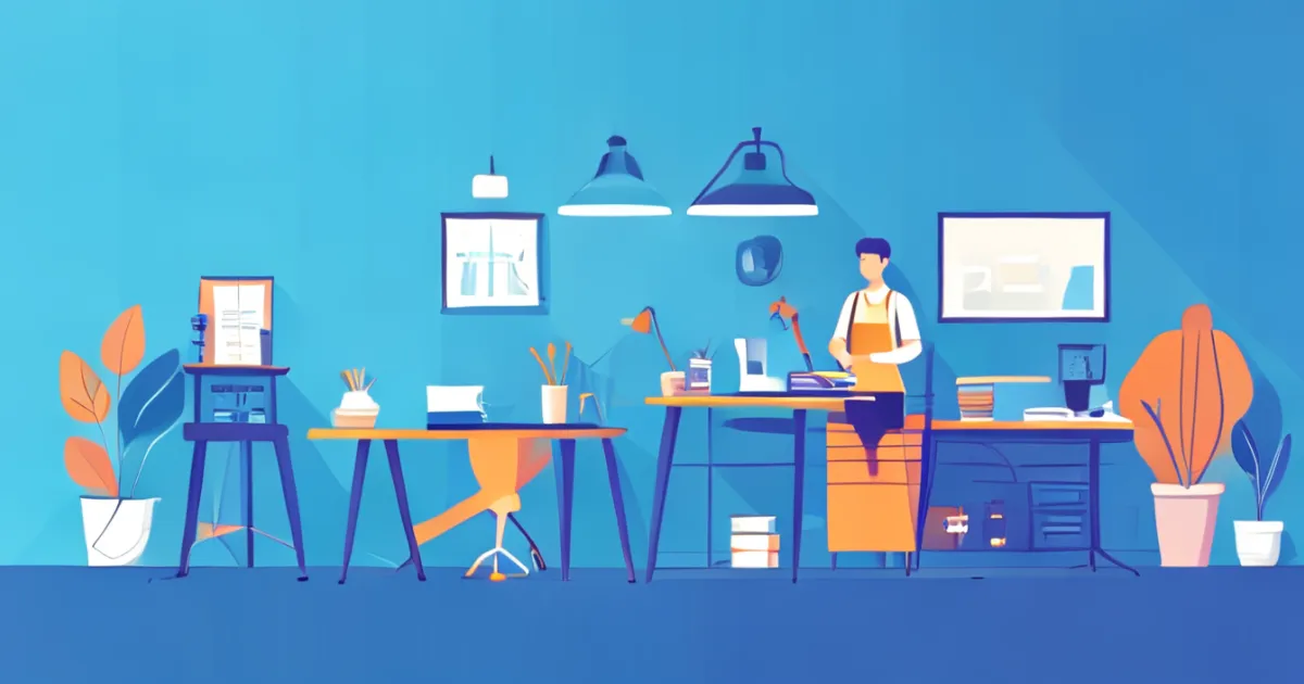 Professional ceramic coating service workshop illustration