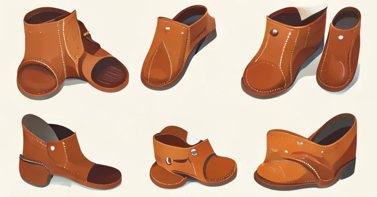 Premium leather clogs and textures