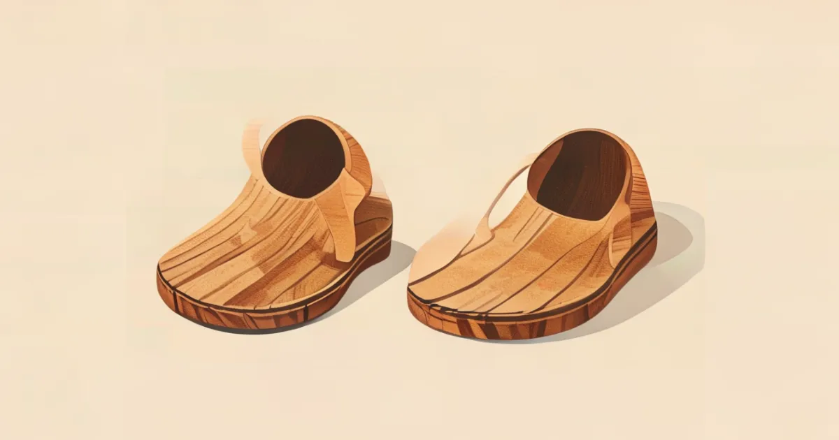 Traditional and modern wooden clogs
