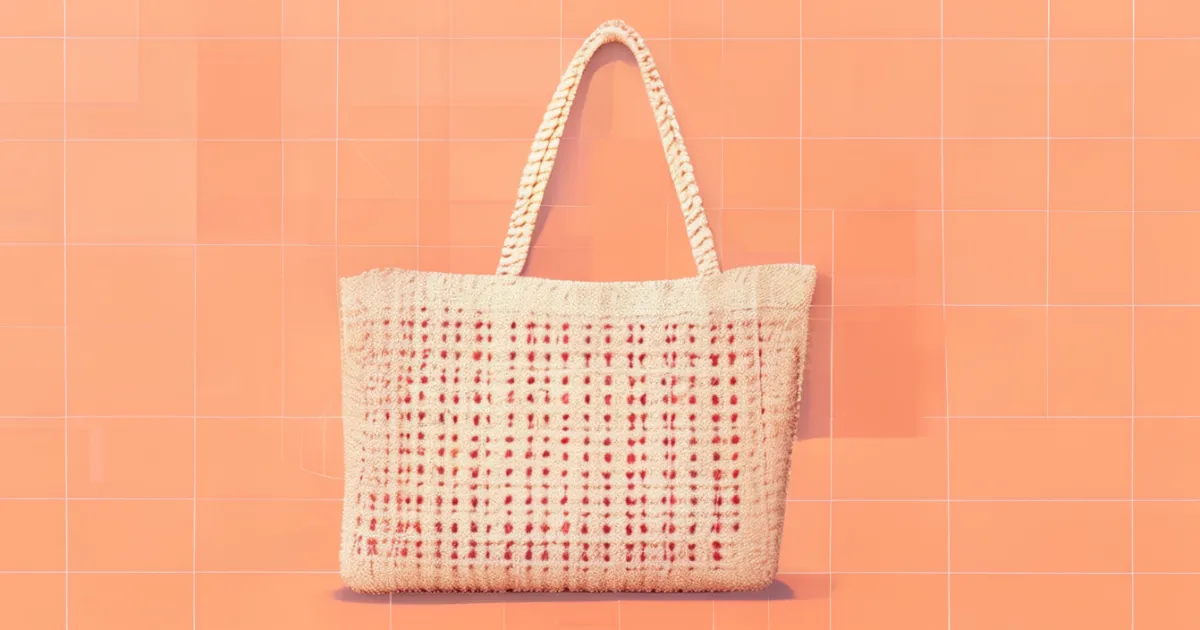 Crochet tote bag pattern demonstration