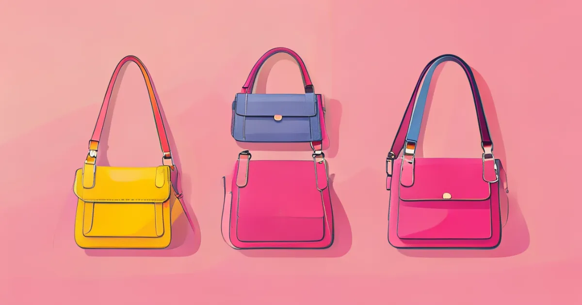 Fashionable crossbody bags in various trendy styles and colors
