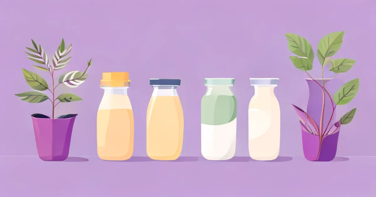 Different plant-based creamer varieties Different plant-based creamer varieties