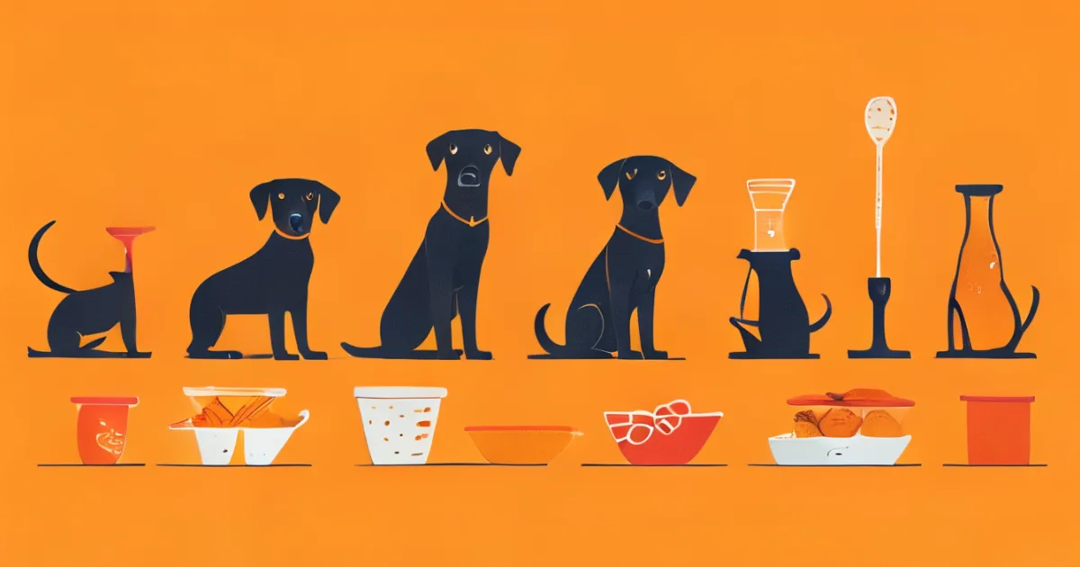 Dog feeding portions by weight visualization