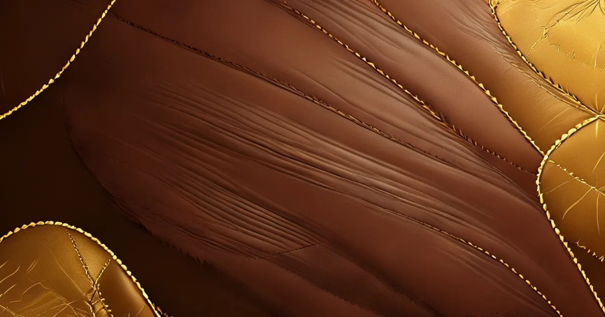 Premium leather desk pad with detailed stitching