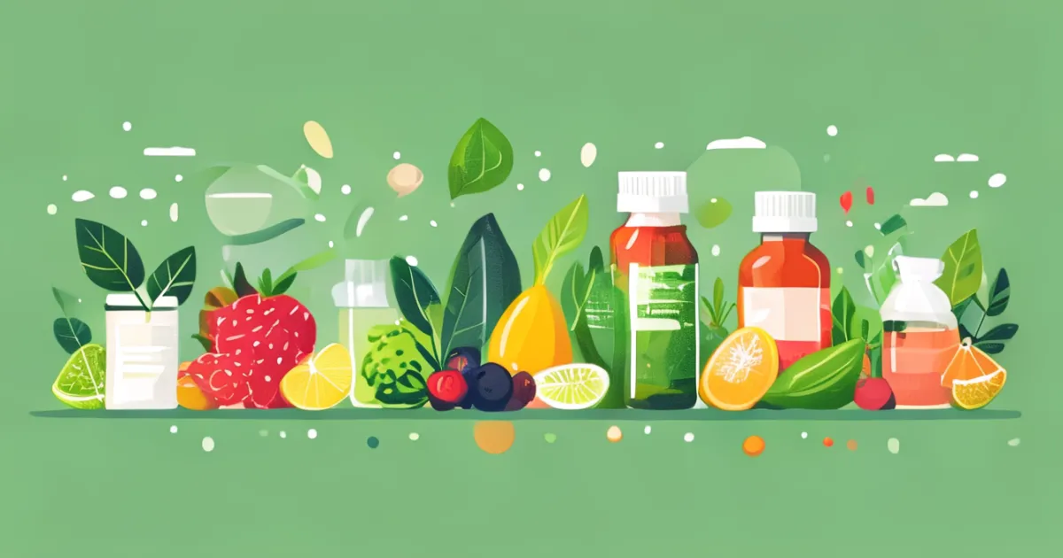 Natural enzyme sources and supplements visualization
