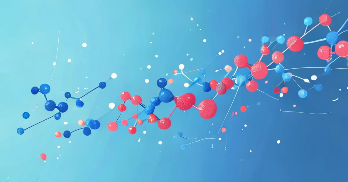 Protease enzyme breaking down protein molecules visualization Protease enzyme breaking down protein molecules visualization