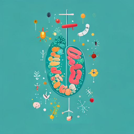Illustration of balanced gut health for dogs using probiotics