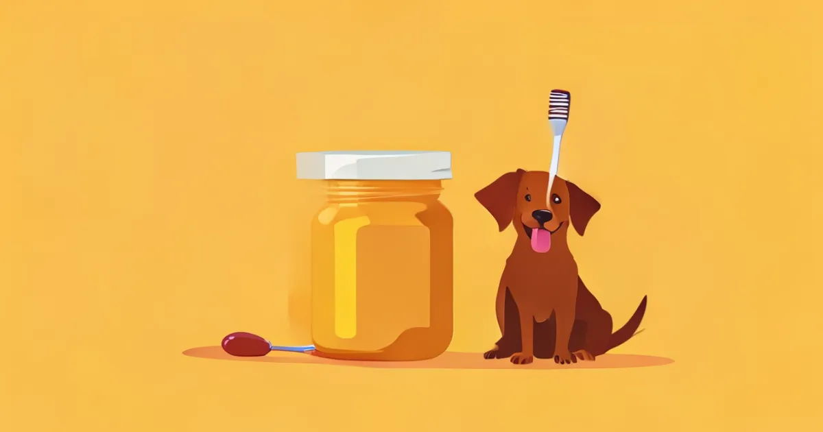 Peanut butter flavored dog toothpaste