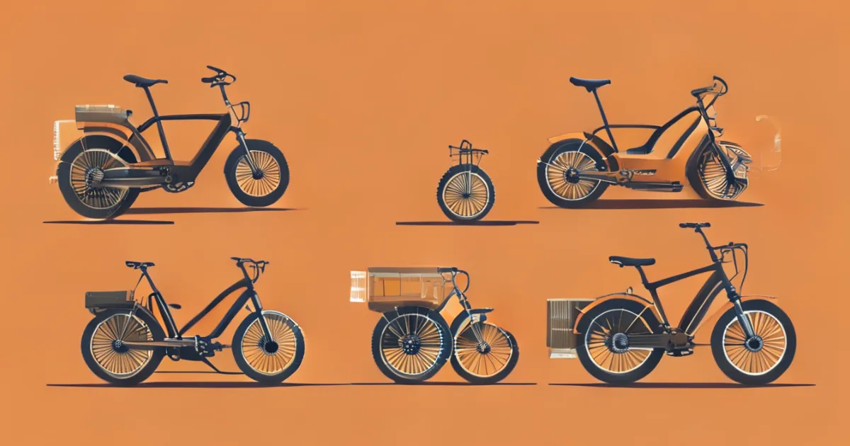Electric cargo bikes with different load configurations