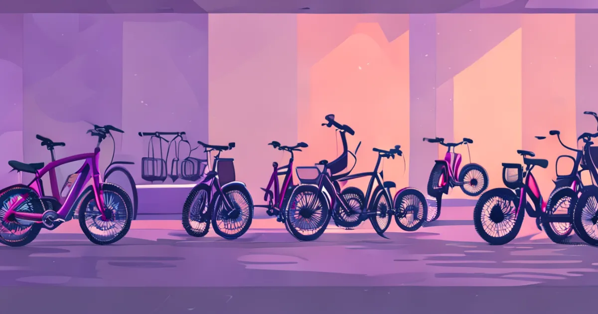 Diverse e-bike models and buying options showcase