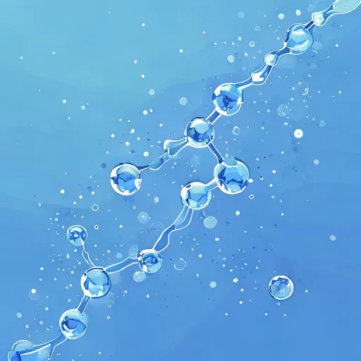 Electrolytes water molecular structure visualization