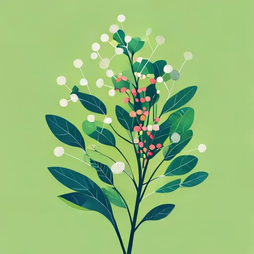 Fadogia agrestis plant and molecular structure visualization