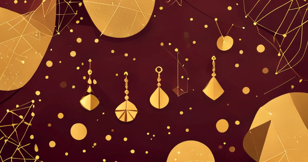 Luxury 14k gold flat back earrings