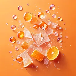 Crunchy texture of freeze dried candy