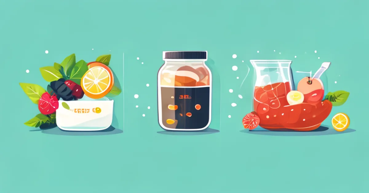 Food preservation methods comparison illustration