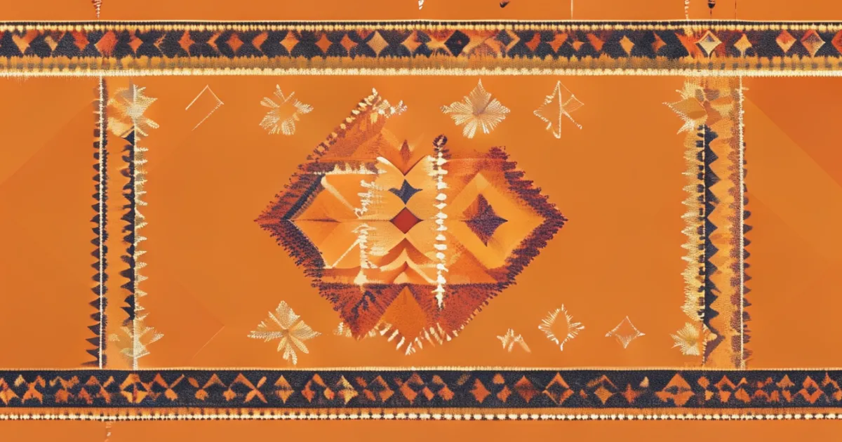 Bohemian geometric rug pattern