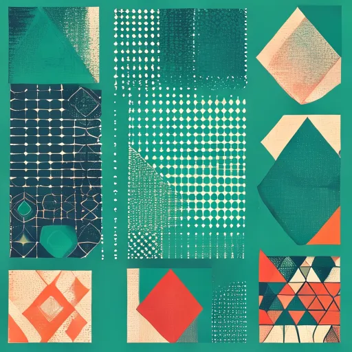 Various geometric rug pattern designs