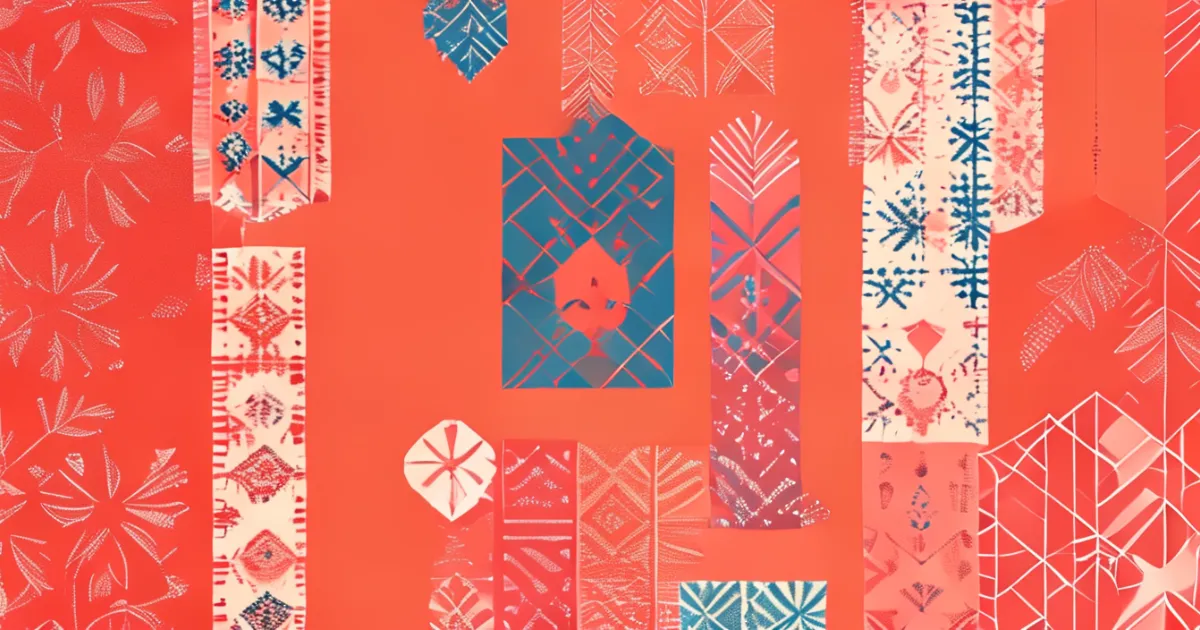 Geometric rug style patterns
