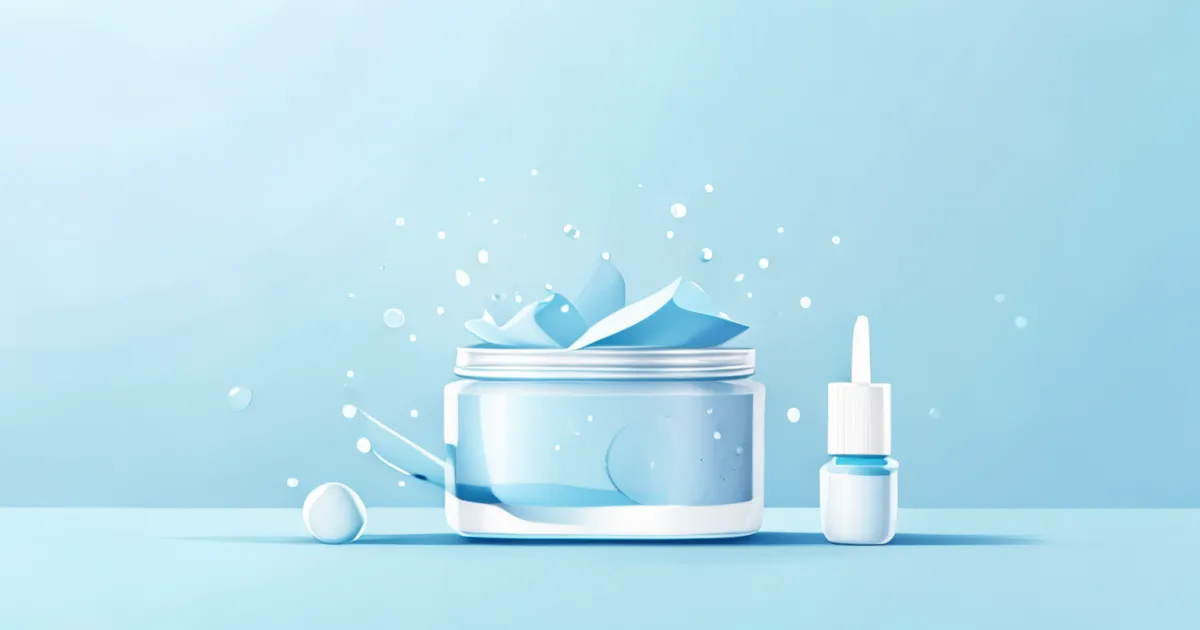 Glycolic acid moisturizer application concept Glycolic acid moisturizer application concept