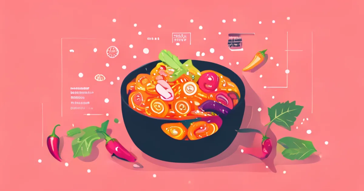 Traditional kimchi recipe visualization