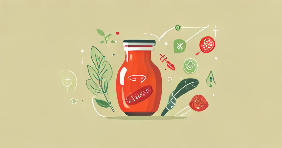 Gochujang sauce nutrition and health illustration