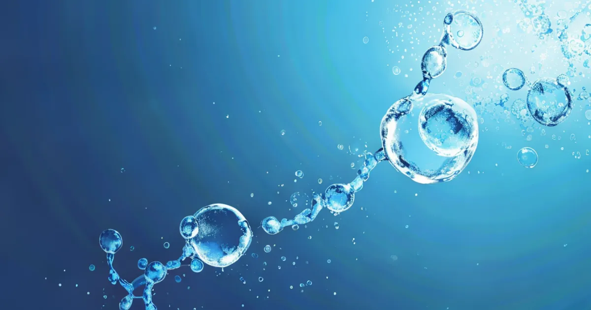 Hyaluronic Acid Hydration Science Visualization