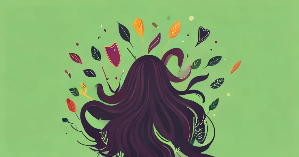 Healthy hair protection and styling illustration