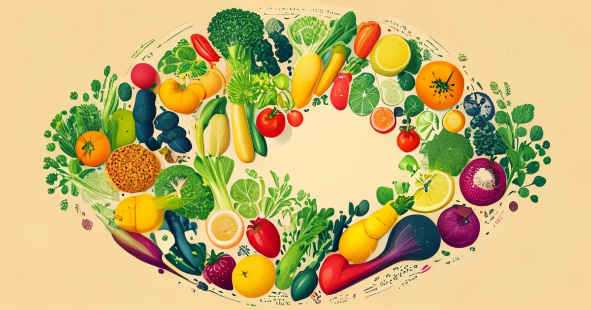 Variety of natural foods high in prebiotic inulin
