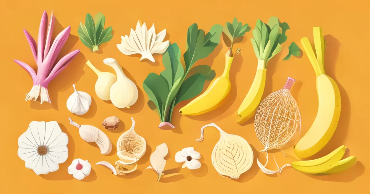 Natural food sources rich in inulin prebiotic fiber